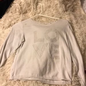 “love” sweater